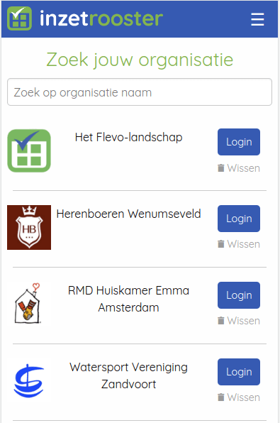 Inloggen via onze website