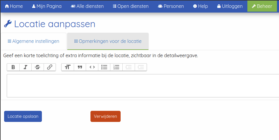 Nu ook opmerkingen of toelichting bij locaties